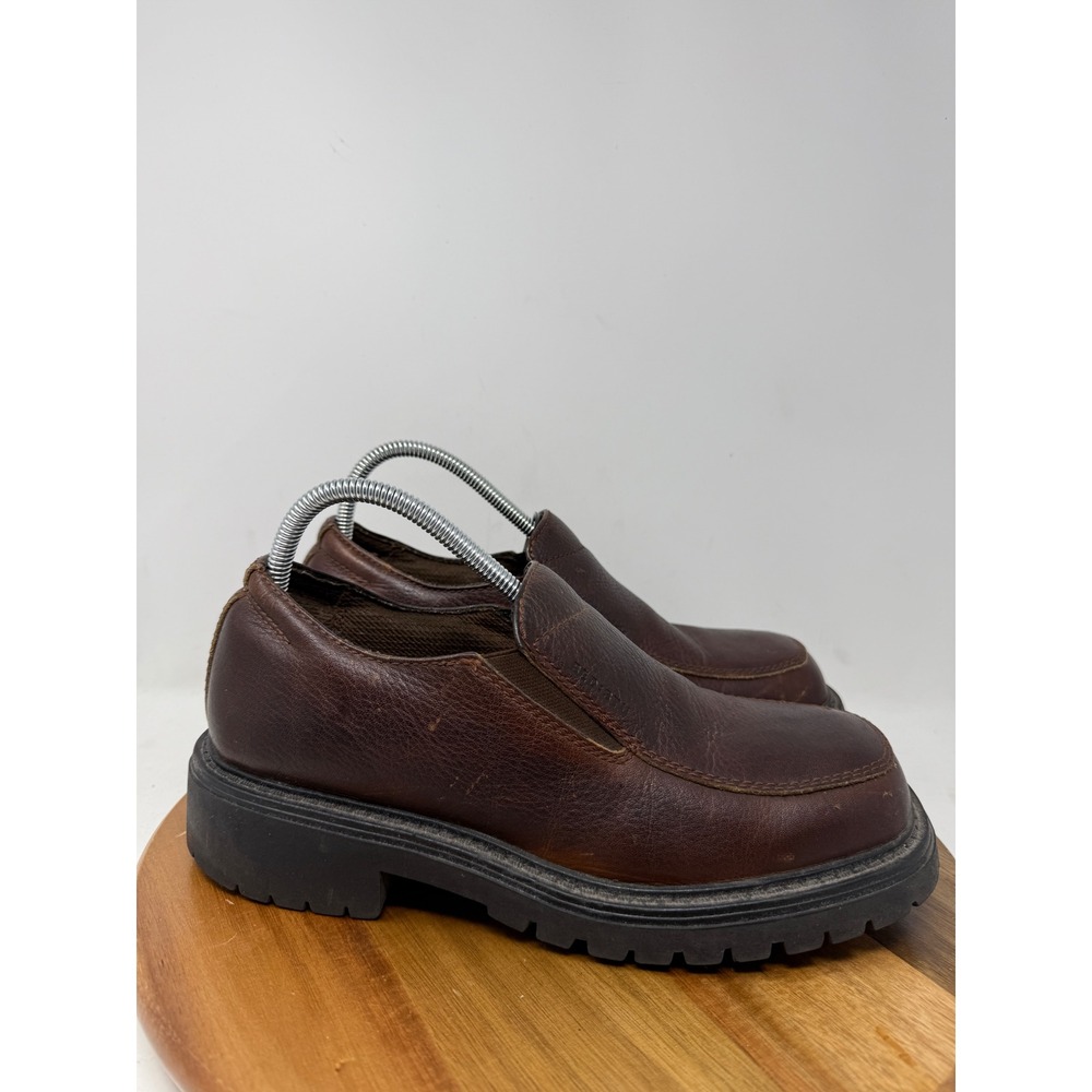 BED STU Brown Leather Chunky Lug Sole Slip On Loafer‎ Shoes Mens Size 41 US 8